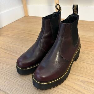 Doc Martin Romi healed boots in a plum color size US6  EU 37